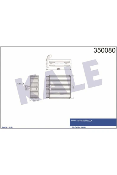 Kale 350080  EVAPORATÖR HILUX-4 RUNNER ürün görseli