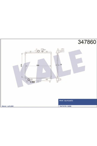 Kale 347860 Oto Radyatör  Radyatör Mekanik Pıcanto 04- ürün görseli