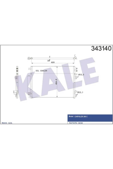 Kale 343140 OTO Radyatör  Klima Radyatörü 300 C 05- Tourıng