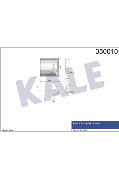 Kale 350010  EVAPORATÖR MONDEO-COUGAR ürün görseli