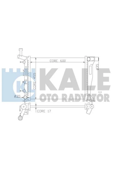 Kale 350100 Oto Radyatör  Radyatör İ30 Kia Pro Ceed Al Pl Brz 600X458X16 ürün görseli
