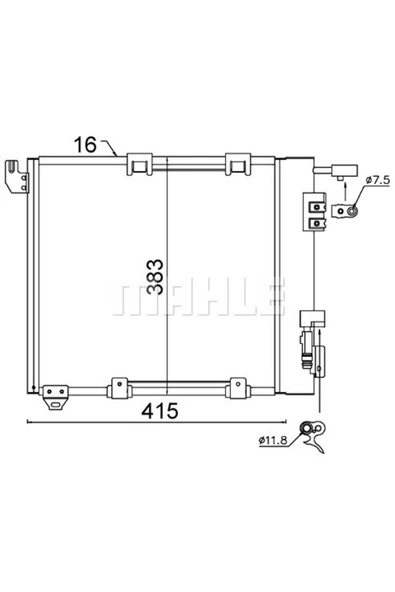 Mahle AC349000S KNECHT  Klima Radyatörü Astra-G Zafira-A X17Dtl Y17Dtl 1850078 (Eno:8Fc351301374) ürün görseli 1