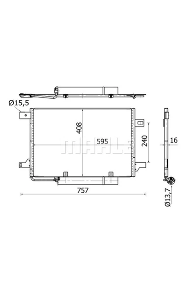 Mahle AC369000S KNECHT  Klima Radyatörü (600×410×16) (Otomatik)(Manuel) W169 W245 A 150 8Fc351301674 ürün görseli