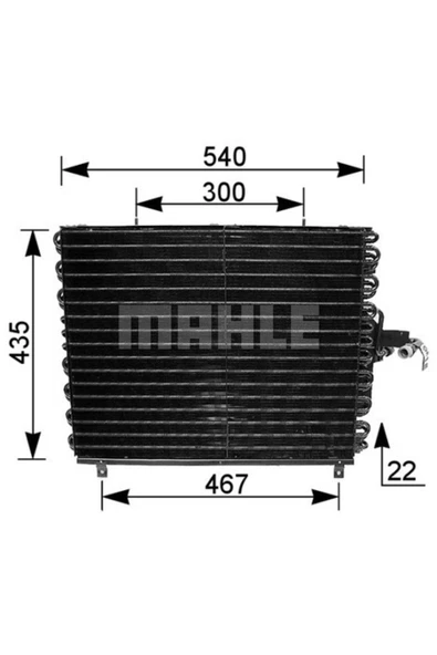 Mahle AC166000S KNECHT  Klima Radyatörü (540×428×22) W124 S124 260 E 280 E M 103.940 (Eno:8Fc351035771) ürün görseli 1
