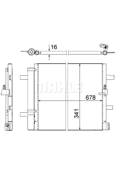 Mahle AC2001S KNECHT  Klima Radyatörü (Kondenser) 11- A6-A7 2.0TFSI-TDI-3.0TFSI-TDI ürün görseli 1