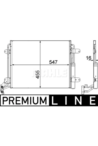 Mahle AC454000P KNECHT  Klima Radyatörü (Kondenser) 07- Tiguan ürün görseli