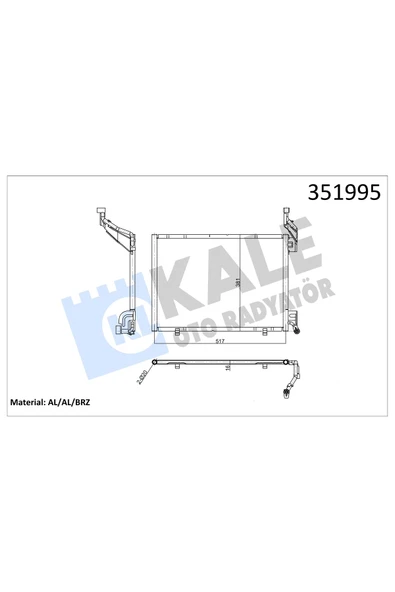 Kale 351995 OTO Radyatör  Klima Radyatörü Fiesta IV Courier ürün görseli
