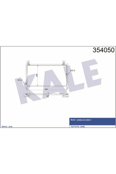 Kale 354050 OTO Radyatör  Klima Radyatörü Accord V ürün görseli