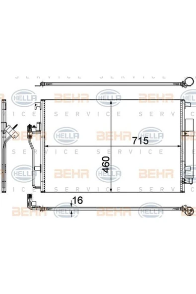 Mahle 8FC351307641 BEHR 8FC351307-641 Klima Radyatörü Sprinter II 09. 211 215.218. 309 311. 315 318 509.511.515 06-