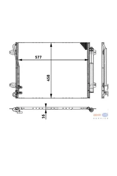 Mahle AC734000P KNECHT  Klima Radyatörü (Kondenser) 08- Passat-Cc 1.8TFSI-2.0TFSI ürün görseli 1