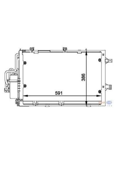 Mahle 8FC351300601 BEHR 8FC351300-601 Klima Radyatörü Corsa C 00- 1.0 12V 1.2 16V 1.4 16V Kurutuculu 550X383X16 ürün görseli