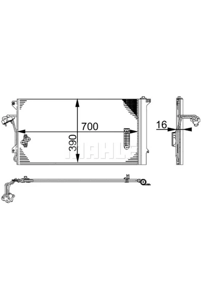 Mahle AC659000S KNECHT  Klima Radyatörü (Kondenser) 03-11 Touareg-Q7-Cayenne 3.2 V6-4.2 V8 3.0TDI-5.0TDI ürün görseli 1