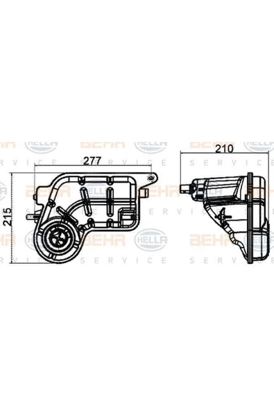 Mahle CRT20000S Crt20000s Yedek Su Deposu A4 A6 2.0 Tdı 2.0 Tfsı 2.0 Tdı 2.4 2.8 Fsı 3.2 Fsı 04-15 (eno:8ma37 ürün görseli