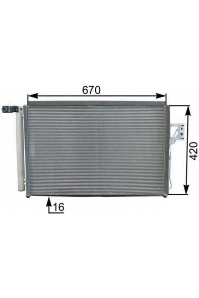 Mga 82164  Klima Radyatörü Santafe 06- 2.0 16V 2.2 CRDI 2.7 V6 24V ürün görseli