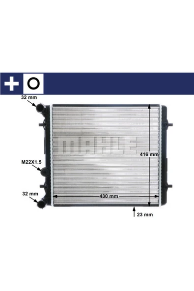 Mahle CR367000S KNECHT  Radyatör 98- Golf IV-Bora 1.4 16V -Ac ürün görseli