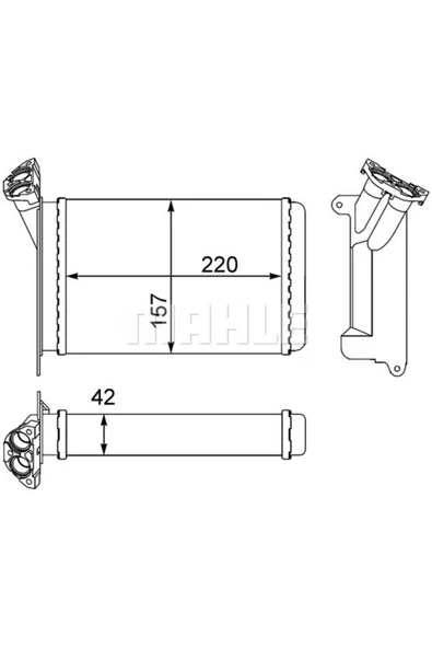 Mahle AH95000S KNECHT  Kalorifer Radyatörü (157×220×42) E30 M10 B16 (Eno:8Fh351000511) ürün görseli