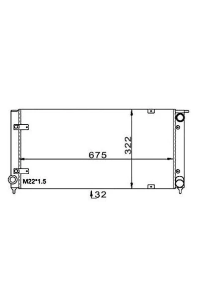 Magneti Marelli 359000300470  Radyatör Golf II 19E/1G1 1.6 1.8 1.6D/Td  Jetta II 19E/1G2 1.6 1.8 Scırocco 53B 1.8 16V ürün görseli
