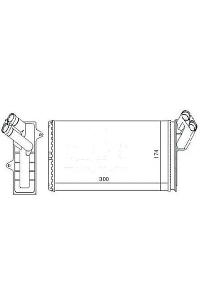 Mga 81103  Kalorifer Radyatörü Ulysse 94- Scudo 95- / Zeta 94- / 806 94- Expert I 95- / Evasıon 94- J ürün görseli