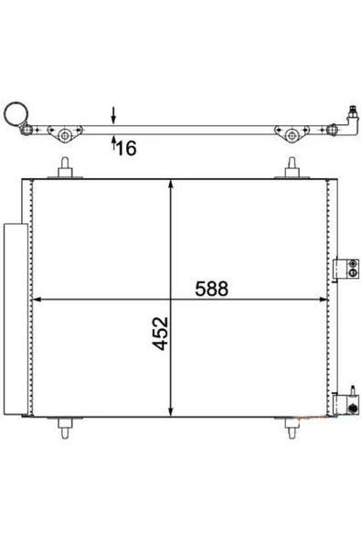 Mga 82133  Klima Radyatörü Ulysse 02- Scudo 07- 2.0 Phedra 02- 807 02- Expert II 07- 2.0 C8 02- ürün görseli