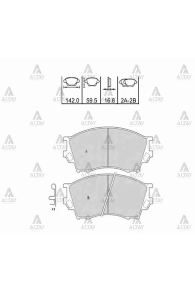 Maher 00127 Fren Balata B-2500 96-00 4x4 Ön 1u1c3328z ürün görseli