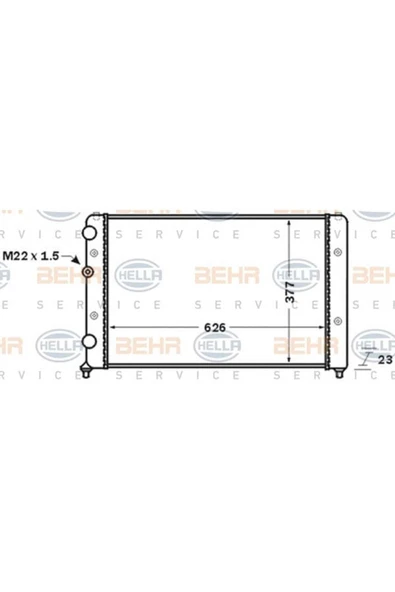 Mahle CR394000S KNECHT  Radyatör 92-04 Golf III Polo Caddy 1.9Sdi-TDI ürün görseli