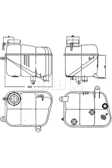 Mahle CRT120000S Yedek Su Deposu W140 93-98 (Eno:8Ma376755161) ürün görseli