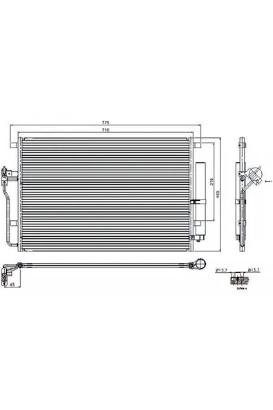 Mga 82155  Klima Radyatörü Crafter 06- / Sprinter 06- ürün görseli 1