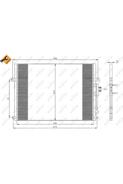 NRF 35275  Klima Radyatörü Jeep Grand Cherokee II 99-05 ürün görseli