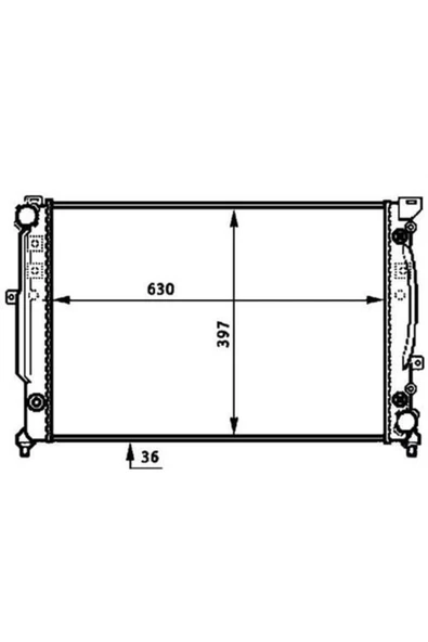 Ori BAU004032 Radyatör Brazing A4-A6-Passat 2.8 V6-2.5 TDI-2.4 96-06 Ac Klimasız Otom 632X398X32
