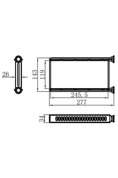 Ori KMI051026 Kalfer Radyatörü Brazıng L200 12- At/Mt Şanzıman 118X255X26 ürün görseli