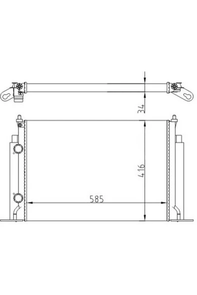 Ori MFI423034 Radyatör Mechanical Mt 585 416 34 Stilo 1.9D 2001 61885A