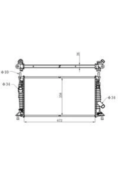 Ori BFR501026 Radyatör Brazing Focus II 04-12 Cmax 1.6TDCI 1.8TDCI 2.0TDCI 05-07-10 S40 1.6D C30 C70 V50 ürün görseli