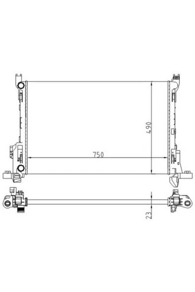 Ori MRN120023 Radyatör Mechanical Mt 570X378X23 19 1.4İ/1.7İ/1.8İ 88 63925 ürün görseli 1