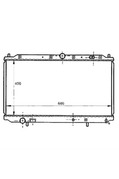 Ori BMI068 Radyatör Brazıng Carisma 95-99 V40 95-99 1.9Td Ac - Mek 400×658×16