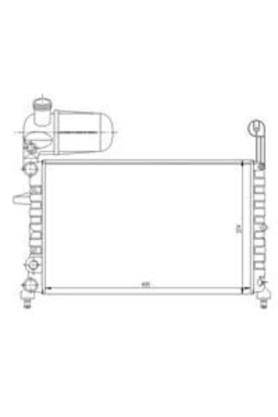 Ori MFI153034 Radyator Tempra-tıpo Mek Klimasız 496x322x23 Aleminyum Bidonlu Orıs Mfı153 ürün görseli 1