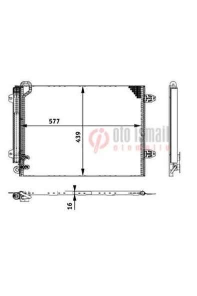 Ori CVW083 Klima Radyatörü Passat B6 05- B7 10- Cc 08- 615X425X16 ürün görseli