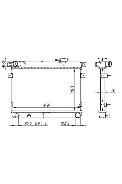 Ori BFI034026 Radyatör Brazing Mt 290X458X26 131 ürün görseli