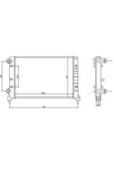 Ori MFI216034 Radyatör Doblo 01 1.9D-1.6 16V Mek Klimasız 647X416X34 Alüminyum ürün görseli 1