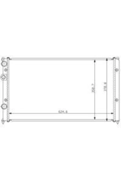 Ori MVW035034 Radyatör Golf 3-Lupo-Polo Clasıc-Caddy 2-Cordoba-Ibiza II-1.6-2.0 1.9TDI Ac Mek 627X377X34 ürün görseli