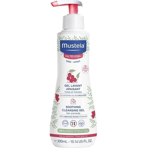 Mustela Hassas Ciltler İçin Doğal Ve Parfümsüz Rahatlatıcı Şampuan 300 ml