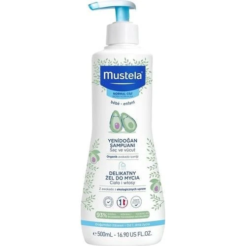 Mustela Organik Avokado İçeren Yenidoğan Bebek Şampuanı 500 ml