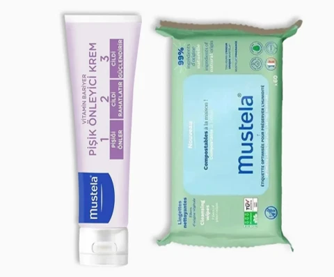 Mustela Pişik Önleyici Krem 100 Ml Islak Mendil 60lı Hediyeli