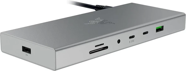Razer Dock Mercury - USB 4 (14 Bağlantılı, Çift Ekran Destekli)