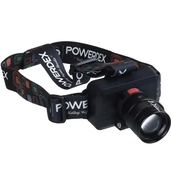 Powerdex PD-7772 Şarjlı Zoomlu Kafa Lambası