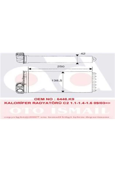 Valeo 812234  Kalorifer Radyatörü 1007 05- / C2 02- C3 I 02- C3 Plurıel 03- ürün görseli 1