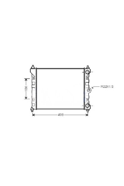 Valeo 316703  Radyatör Classıc Polo 1.0 1.3 85-94 Mek 322×433×34 ürün görseli