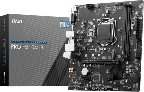 MSI Pro H510M-B Intel LGA1200 DDR4 Micro ATX Anakart Teşhir