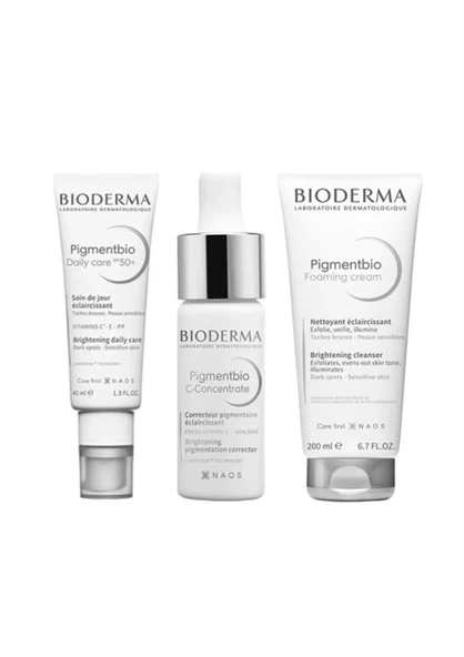 Bioderma Pigmentbio Leke Serisi | Gündüz Kremi + Serum + Temizleme Jeli Orijinal Boy