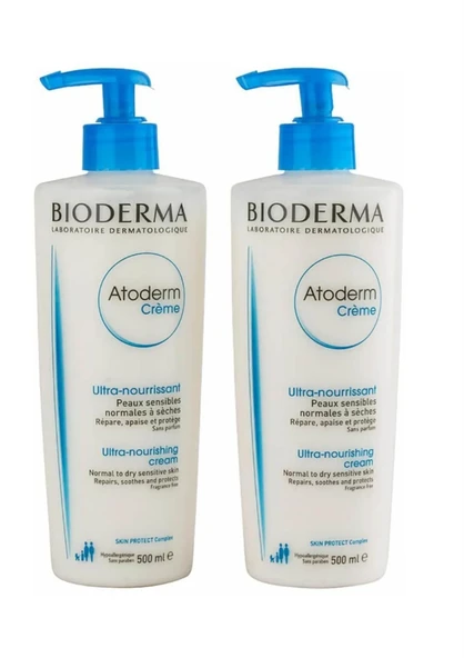 Bioderma Atoderm Çok Kuru Ciltler için Nemlendirici Krem 500 ml 2 Adet