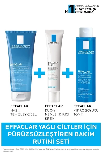 La Roche Posay Effaclar Yağlı Ciltler için Pürüzsüzleştiren Bakım Rutini Seti - 2